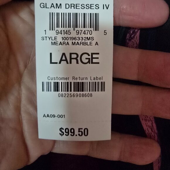 I.N.C. Bright Multi-Colored Midi Belted Dress Large - Picture 4 of 4